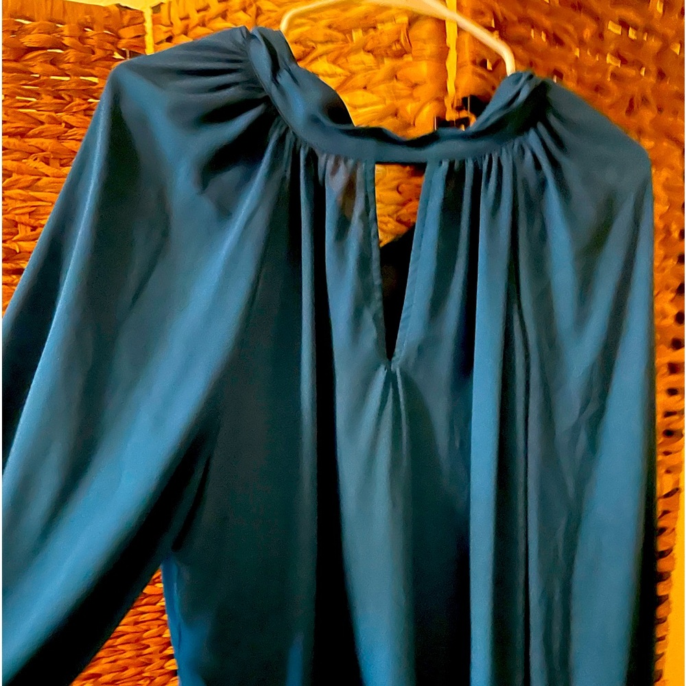 New York & Company Teal Blouse